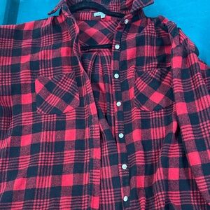 White Birch Red and Black Checkered women’s Shirt